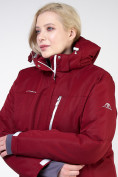 Оптом Куртка горнолыжная женская большого размера бордового цвета 11982Bo в Казани, фото 8