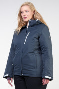 Оптом Куртка горнолыжная женская большого размера темно-серого цвета 11982TC в Нижнем Новгороде, фото 2