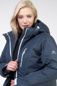 Оптом Куртка горнолыжная женская большого размера темно-серого цвета 11982TC в Перми, фото 4