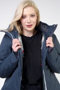 Оптом Куртка горнолыжная женская большого размера темно-серого цвета 11982TC, фото 6