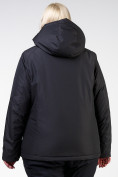 Оптом Куртка горнолыжная женская большого размера черного цвета 11982Ch в Омске, фото 4