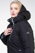 Оптом Куртка горнолыжная женская большого размера черного цвета 11982Ch в Казани, фото 7