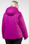 Оптом Куртка горнолыжная женская большого размера фиолетового цвета 11982F в Омске, фото 5