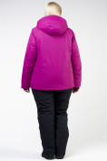 Оптом Костюм горнолыжный женский большого размера фиолетового цвета 011982F в Санкт-Петербурге, фото 5
