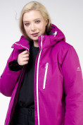 Оптом Костюм горнолыжный женский большого размера фиолетового цвета 011982F, фото 10