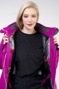 Оптом Куртка горнолыжная женская большого размера фиолетового цвета 11982F в Сочи, фото 10