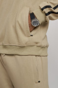 Оптом Спортивный костюм мужской трикотажный демисезонный бежевого цвета 120007B в Уфе, фото 12