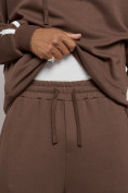 Оптом Спортивный костюм мужской трикотажный демисезонный коричневого цвета 120007K в Сочи, фото 11