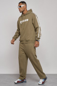 Оптом Спортивный костюм мужской трикотажный демисезонный цвета хаки 120007Kh, фото 2