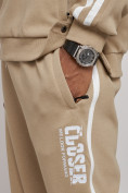 Оптом Спортивный костюм мужской трикотажный демисезонный бежевого цвета 12006B в Уфе, фото 14