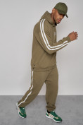 Оптом Спортивный костюм мужской трикотажный демисезонный цвета хаки 12006Kh, фото 18