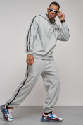 Оптом Спортивный костюм мужской трикотажный демисезонный серого цвета 12006Sr в Перми, фото 18
