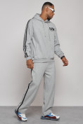 Оптом Спортивный костюм мужской трикотажный демисезонный серого цвета 12006Sr в Самаре, фото 3