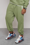 Оптом Спортивный костюм мужской трикотажный демисезонный зеленого цвета 12008Z в Уфе, фото 13