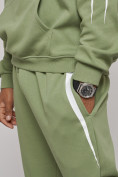 Оптом Спортивный костюм мужской трикотажный демисезонный зеленого цвета 12008Z в Перми, фото 17