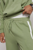 Оптом Спортивный костюм мужской трикотажный демисезонный зеленого цвета 12008Z в Перми, фото 18