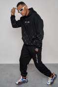 Оптом Спортивный костюм мужской трикотажный демисезонный черного цвета 12010Ch, фото 21
