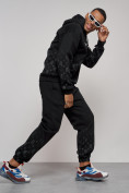 Оптом Спортивный костюм мужской трикотажный демисезонный черного цвета 12010Ch, фото 24