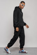 Оптом Спортивный костюм мужской трикотажный демисезонный черного цвета 12010Ch, фото 3
