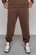 Оптом Спортивный костюм мужской трикотажный демисезонный коричневого цвета 12010K, фото 11