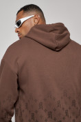 Оптом Спортивный костюм мужской трикотажный демисезонный коричневого цвета 12010K в Уфе, фото 23