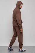 Оптом Спортивный костюм мужской трикотажный демисезонный коричневого цвета 12010K в Перми, фото 25