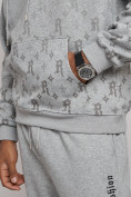 Оптом Спортивный костюм мужской трикотажный демисезонный серого цвета 12010Sr в Воронеже, фото 12