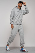 Оптом Спортивный костюм мужской трикотажный демисезонный серого цвета 12010Sr в Уфе, фото 20