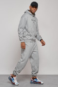 Оптом Спортивный костюм мужской трикотажный демисезонный серого цвета 12010Sr в Уфе, фото 4