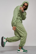 Оптом Спортивный костюм мужской трикотажный демисезонный зеленого цвета 12010Z в Омске, фото 13