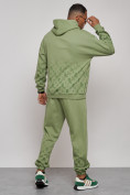 Оптом Спортивный костюм мужской трикотажный демисезонный зеленого цвета 12010Z в Кемерово, фото 15