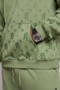 Оптом Спортивный костюм мужской трикотажный демисезонный зеленого цвета 12010Z в Казани, фото 8