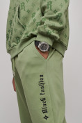 Оптом Спортивный костюм мужской трикотажный демисезонный зеленого цвета 12010Z в Перми, фото 9