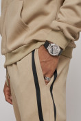 Оптом Спортивный костюм мужской трикотажный демисезонный бежевого цвета 12011B, фото 14