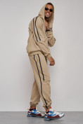Оптом Спортивный костюм мужской трикотажный демисезонный бежевого цвета 12011B в Перми, фото 21