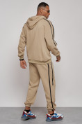 Оптом Спортивный костюм мужской трикотажный демисезонный бежевого цвета 12011B в Перми, фото 4