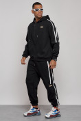 Оптом Спортивный костюм мужской трикотажный демисезонный черного цвета 12011Ch в Уфе, фото 2