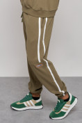 Оптом Спортивный костюм мужской трикотажный демисезонный цвета хаки 12011Kh в Омске, фото 11