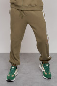 Оптом Спортивный костюм мужской трикотажный демисезонный цвета хаки 12011Kh, фото 9