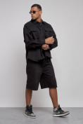 Оптом Джинсовая куртка мужская черного цвета 12770Ch, фото 11