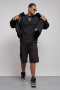 Оптом Джинсовая куртка мужская черного цвета 12770Ch в Баку, фото 12