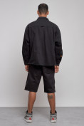 Оптом Джинсовая куртка мужская черного цвета 12770Ch, фото 4