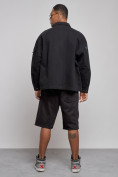 Оптом Джинсовая куртка мужская черного цвета 12776Ch в Алма-Ате, фото 4