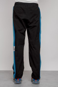 Оптом Широкие спортивные штаны трикотажные мужские черного цвета 12903Ch в Перми, фото 16
