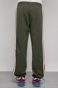 Оптом Широкие спортивные штаны трикотажные мужские цвета хаки 12903Kh в Казани, фото 16