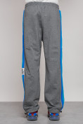 Оптом Широкие спортивные штаны трикотажные мужские серого цвета 12903Sr в Саратове, фото 8