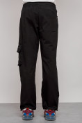 Оптом Широкие спортивные брюки трикотажные мужские черного цвета 12910Ch, фото 22