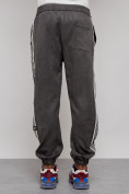 Оптом Спортивные мужские джоггеры из бархатного трикотажа серого цвета 12925Sr, фото 8