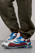 Оптом Спортивные мужские штаны из бархатного трикотажа цвета хаки 12929Kh в Ижевск, фото 14