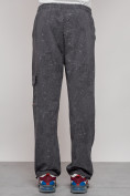 Оптом Широкие спортивные брюки трикотажные мужские серого цвета 12932Sr, фото 12